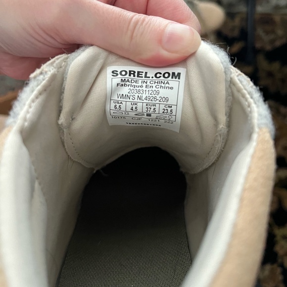 Sorel-Women's Evie Lace-Up Wedge Ankle Booties-Ceramic/Natural- Size 6.5 - Picture 7 of 7